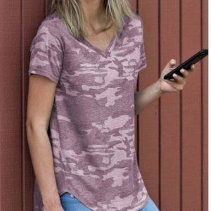 Amaryllis Pink Camo Short Sleeve Tee